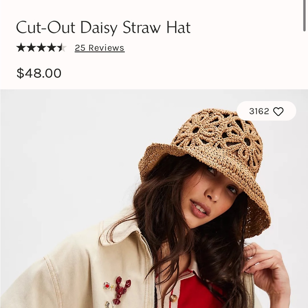 Free People Daisy Cut-Out Hat